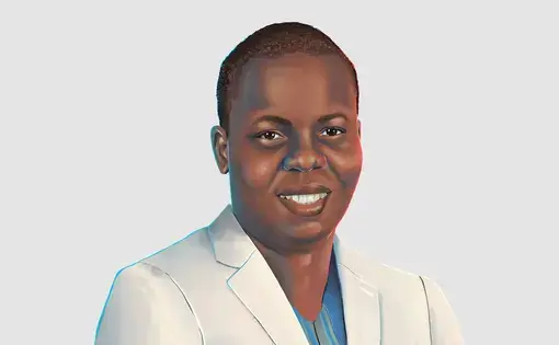 “We need scientists who are in Africa focusing on African problems,” says Edwine Barasa of the Kenya Medical Research Institute–Wellcome Trust. Illustration by Katty Huertas / Science Magazine.