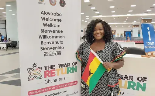 Annabelle McKenzie moved to Ghana from New York. Image by Ivy Prosper Ghana, 2020.