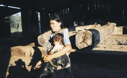 The past froze in what was the San Ambrosio sawmill, where bales of wood left aged over the years. Image by Manuel Seoane. Bolivia, 2019.