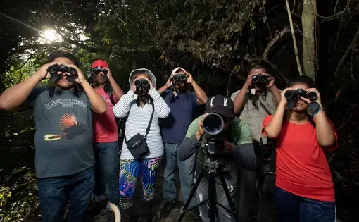 Wounnan bird watchers of Puerto Lara, Darien gap, Panama. Image courtesy of Guido Bilboa/La Prensa. 2019.