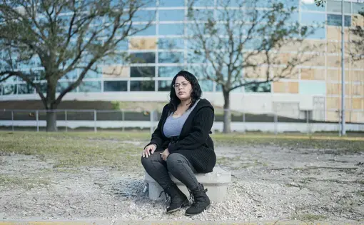 After being evicted from her apartment due to hurricane damage, Sasha Miller has been houseless. Image by Katie Sikora. United States.