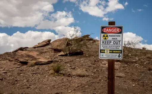 Uranium mine A&amp;B No. 3 is one of over 100 abandoned uranium mines in and around Cameron, Ariz. Image by Mary F. Calvert. United States, 2020.