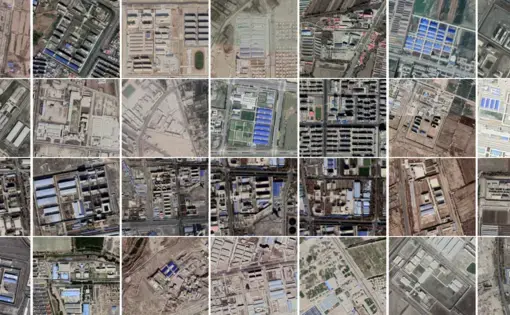 Aerial view of camps