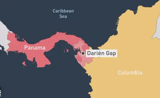 Map of Darien gap