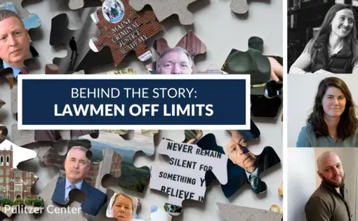 Collage of journalists from the Lawmen Off Limits project