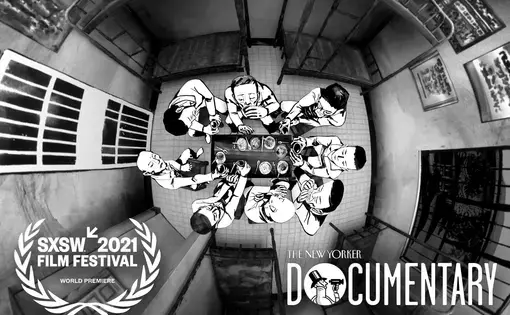 Still image from the "Reeducated" New Yorker documentary.