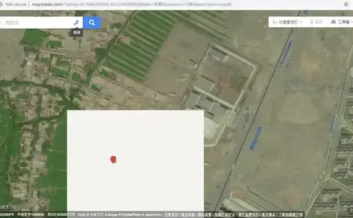 Image of blank square on online map