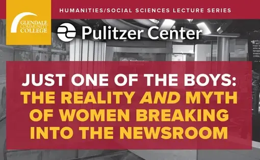 Flyer for the event ‘Just One of the Boys: The Reality and Myth of Women Breaking Into the Newsroom’