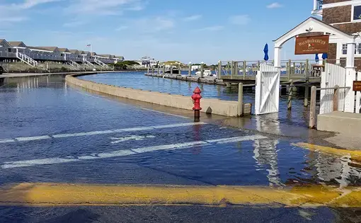 Flooding in a street.