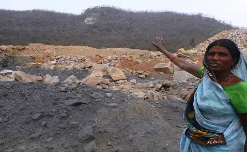 Woman pointing