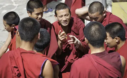 Photo of monks in Tawang