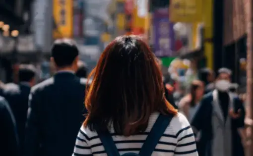 Woman in the street.
