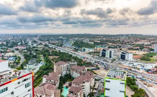 Overhead shot of Accra
