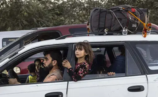 Little girl in a car
