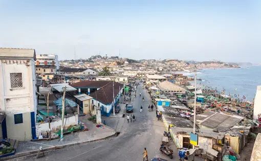 Photo of coastal city in Ghana