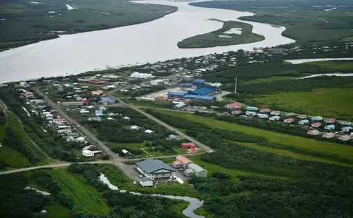 Photo of village in Alaska