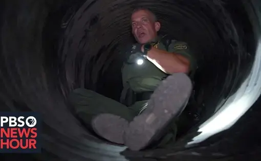 man in tunnel