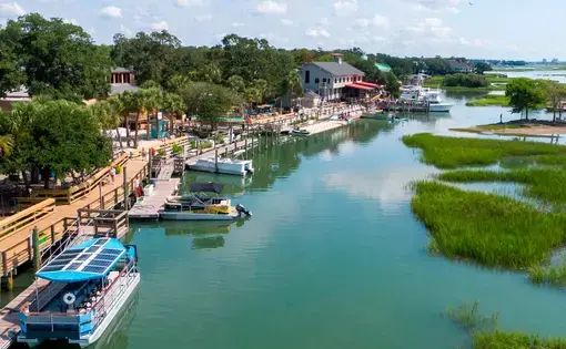 drone shot of Murells Inlet