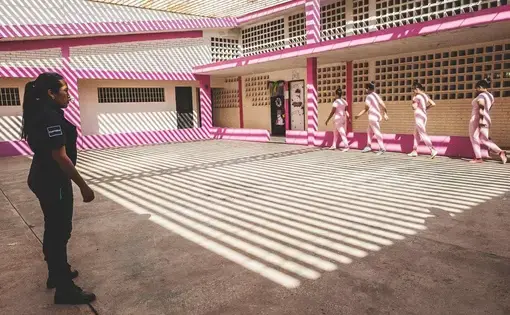 Women in pink