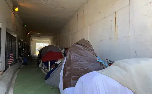 row of tents
