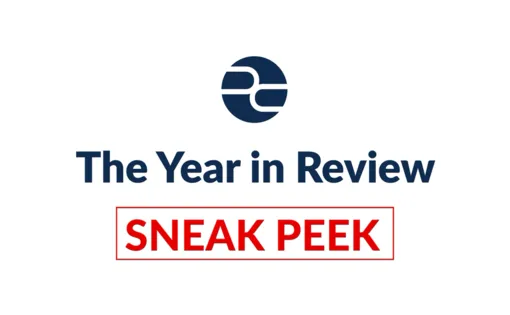 The Year in Review: Sneak Peak graphic.