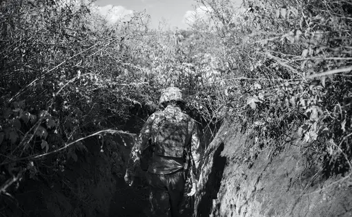 Man in the trenches