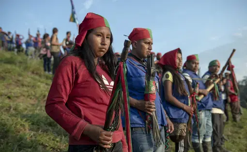 Young Indigenous stand together