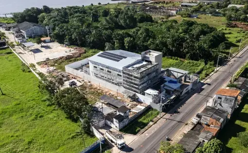 Aerial shot from a factory in Brazil