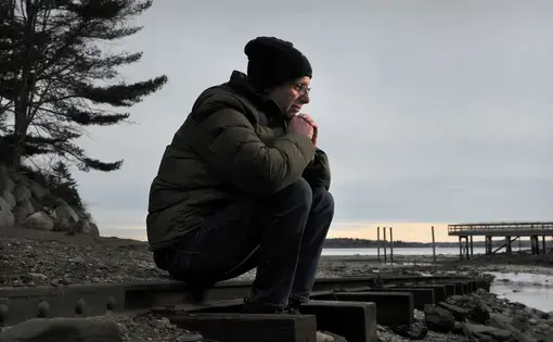 Man overlooking a view