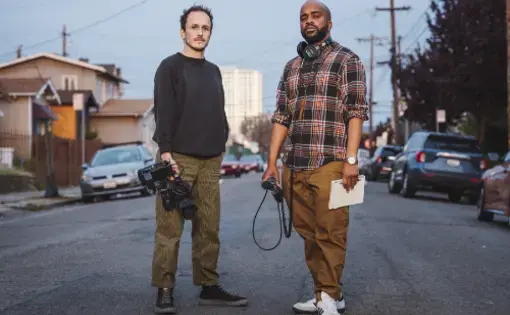 Two men poses