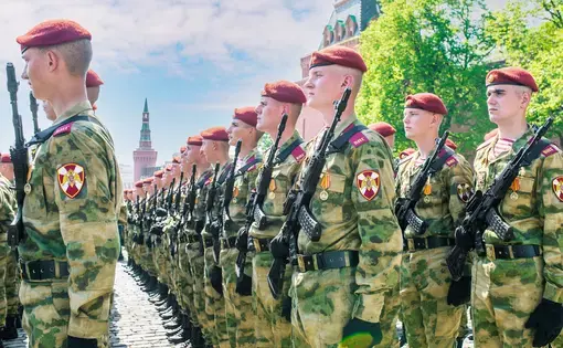 Russian troops in Moscow
