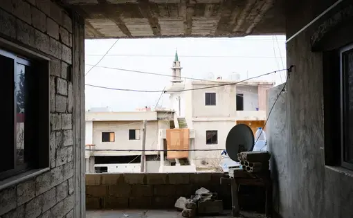 Refugee house in Akkar district, North Lebanon, near the Syrian border