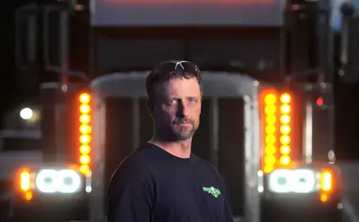 Corey Hebert with his truck