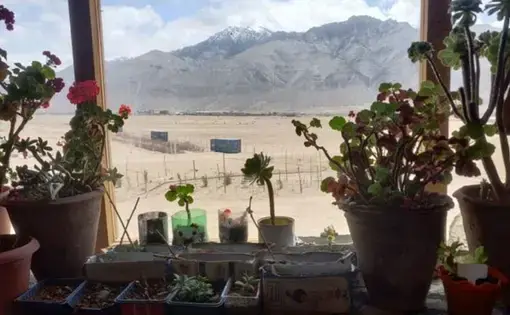 View from a window in Ladakh, India.