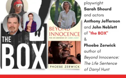 flyer for Carceral Injustice: On the Stage &amp; On the Page panel discussion