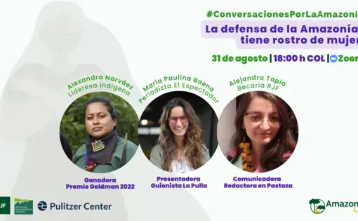 event graphic for La defensa de la Amazonía tiene rostro de mujer