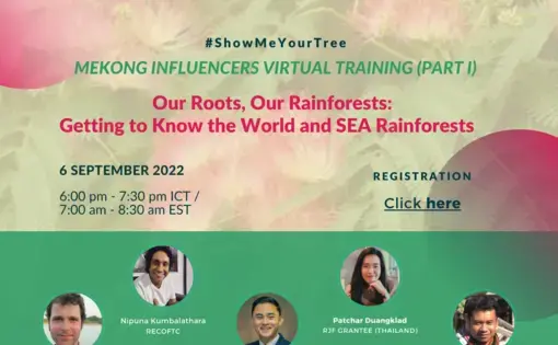 decorative event graphic for Our Roots, Our Rainforests Getting to Know the World and SEA Rainforests