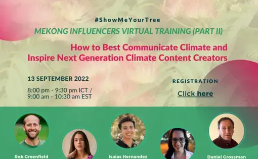 event graphic for How To Best Communicate Climate and Inspire the Next Generation of Climate Content Creators