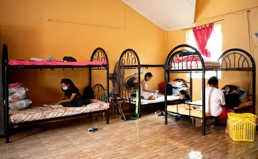 A bunk room.