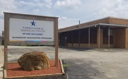 Sign denoting American Water office