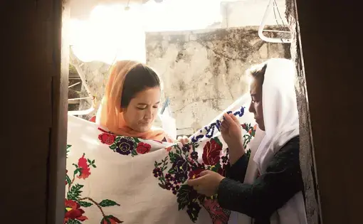 Najiba Ebrahimi's recent embroidery work