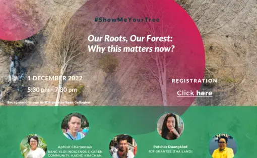event graphic for "Reporting Inspires Rainforest Art Exhibition in Bangkok"