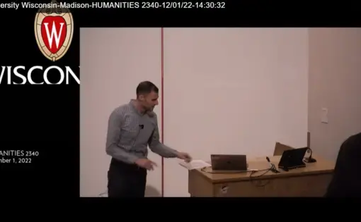 University of Wisconsin Madison lecture screengrab