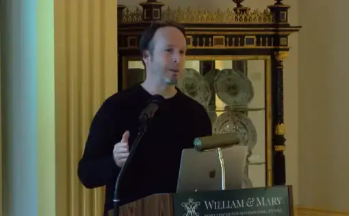 James Whitlow Delano speaks at The College of William &amp; Mary
