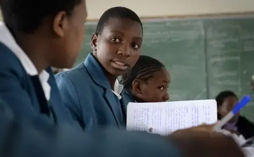Girls at school in Harare Zimbabwe on 2017-06-11