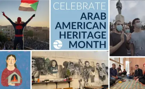 Virtual Journalist Visit Opportunities for Arab American Heritage Month 2023 graphic