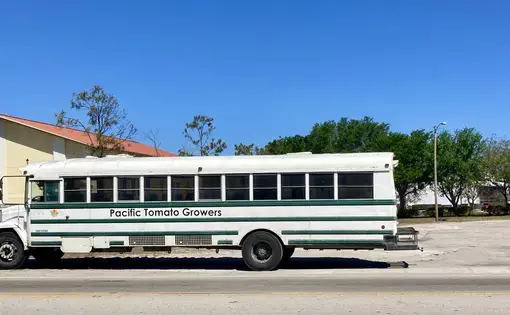 bus transports farm workers