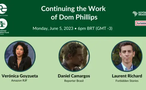 Webinar: Continuing the Work of Dom Phillips