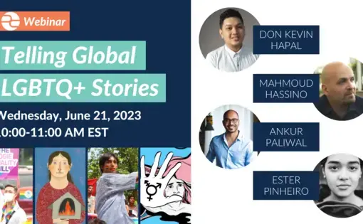 Telling Global LGBTQ+ Stories, panelist images