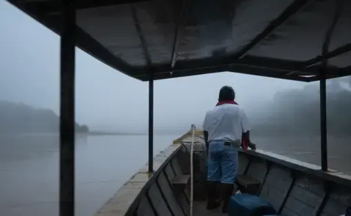 a person on a boat